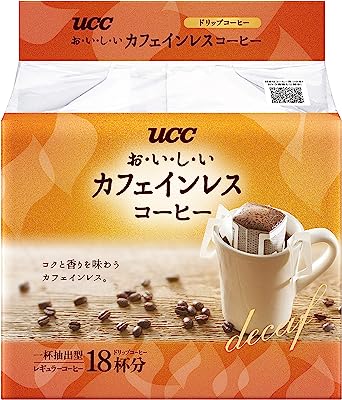 お・い・し・いカフェインレス UCC おいしいカフェインレスコーヒー ドリップコーヒー 18杯 126g