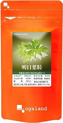 オーガランド (ogaland) お徳用明日葉粒 (270粒 / 約3ヶ月分) 健康サポート (ポリフェノール/カリウム) 野菜不足が気になる方に