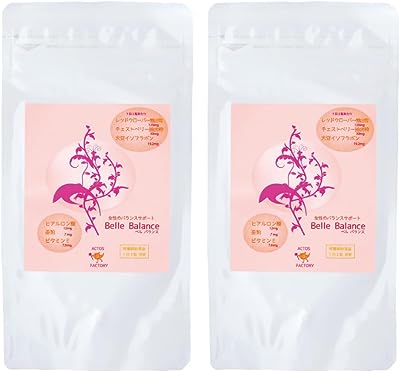 更年期障害 サプリ 生理不順 ヒアルロン酸 美容 健康 ベルバランス ビタミンE 大豆イソフラボン レッドクローバー チェストベリー 亜鉛 2袋