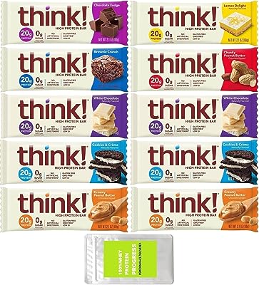 シンクシン プロテインバー バラエティパック 10 Bars（thinkThin 10 Bars Variety Pack）