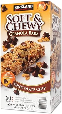【カークランド/KIRKLAND】Soft＆Chewy GRANOLA Bar Chocolate Chipソフト・アンド・チューイグラノーラバー1.44kg穀物バー/シリアル/栄養のバー[健康＆ダイエット製品]（海外直送品）