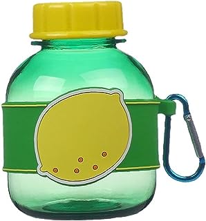 キーチェーン付きポータブルプロテインパウダーボトル 350ml ミニメディシンホルダーヘルスファンネルスモールウォーターカップ スポーツ 運動