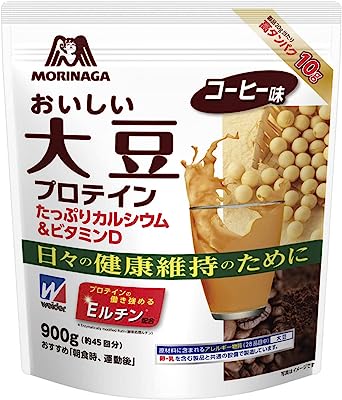 森永 おいしい大豆プロテイン コーヒー味 900g (約45回分) ウイダー ソイプロテイン 栄養機能食品 カルシウム・ビタミンD 高タンパク 日々の健康維持のために プロテインの働き強めるEルチン配合 森永製菓