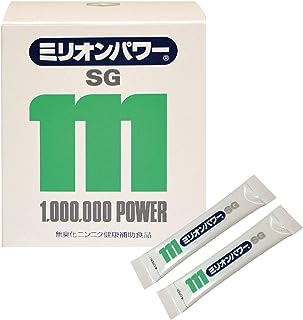 ミリオン【ミリオンパワーSG 60袋 x 1箱[30日分]】無臭にんにく 栄養補助食品 溶けやすい パウダータイプ《ビタミンB1 ビタミンB2 ビタミンB6ビタミンC ビタミンB12配合》〔スタミナをつけたい方 食欲がない方 離乳食 介護食にも〕 健康食品