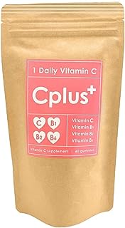 【1粒で1日分のビタミンC B1 B2 B6 がとれる】口内トラブル お肌の健康に グミサプリ Cplus （シープラス）60粒入り (お得用60日分)