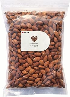 今川製菓 カリフォルニア産 アーモンド 1kg 素焼き 国内加工 無塩 無添加 大粒ノンパレル種使用 植物油食塩不使用 業務用 (無塩（食塩・植物油不使用）(1kg)