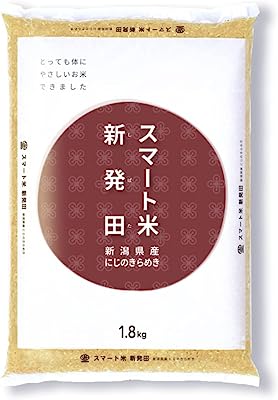 スマート米 新潟県新発田産 にじのきらめき 無洗米玄米 (残留農薬不検出) (1.8kg)