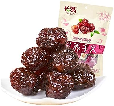 長思阿膠水晶蜜棗（ナツメ）阿胶水晶蜜枣 水晶蜜棗 大棗 単粒蜜棗 小分けタイプ 227g なつめ 甘口 蜜 天然緑色食品・健康栄養食材・中華名物・人気商品