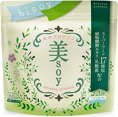 美Soy ソイプロテイン ダイエット 置き換え 14食分 タンパク質 10000㎎ スーパーフード 17種 乳酸菌 プロテイン ビソイ (1個)