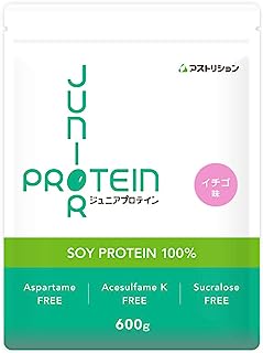 アストリション ジュニアプロテイン 大豆 人工甘味料無添加 甘さ控えめ いちご味 【60食分】600g 子供用