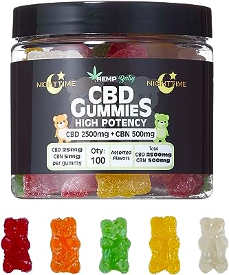 HEMPBaby CBD + CBN NIGHT TIME グミ 高濃度 3000mg 100粒 30mg/粒 ヘンプベイビー gummies