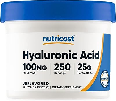 Nutricost ヒアルロン酸パウダー、250食分、非GMO、グルテンフリー