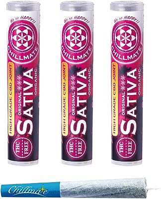 Chillmate CBDジョイント 日本製 高濃度CBD+CBG130mg アウトドア オーガニック テルペン SATIVA (サティバ) 3本