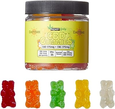 HEMPBaby CBD + CBG DAY TIME グミ 高濃度 750mg 25粒 30mg/粒 ヘンプベイビー gummies